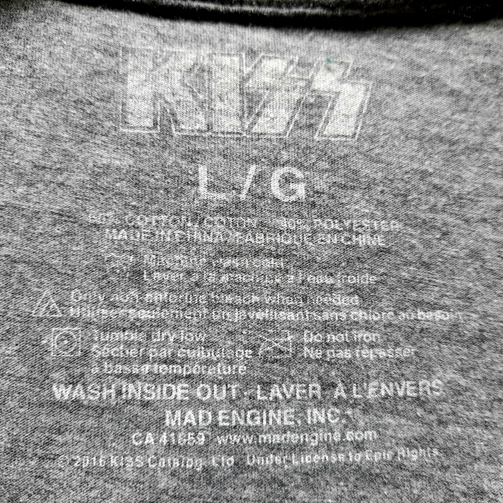 KISS T-shirt Gray Women's Large - Picture 4 of 5